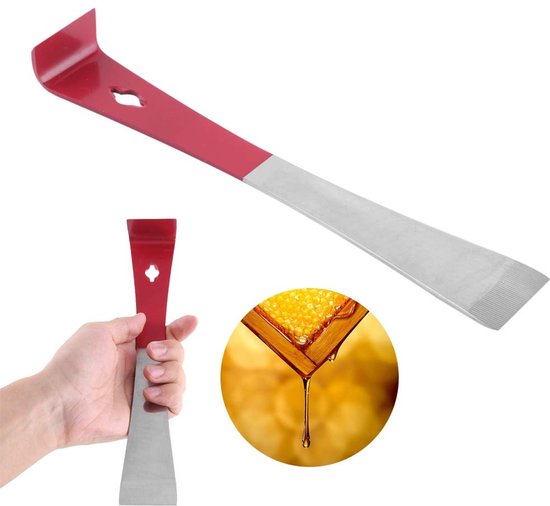 Stainless Steel Beehive Scraper Beekeeping Tool Beekeepers Pry Trim Equipment, Dyed Red J Hook Tool, Beehive Hand Tool