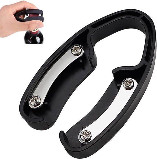 Stainless Steel Dubbelblad Foil Cutter voor Wijnflessen - Gemakkelijk Wijn openen met Magnetische Foil Snijder en Accessoires voor Wijnliefhebbers van Merkloos