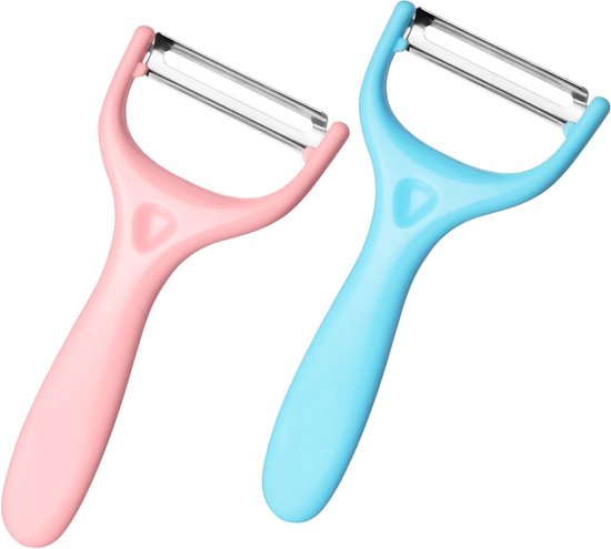 Stainless Steel Groenteschiller Set van 2, Dubbelzijdige Schiller voor Aardappelen, Appels, Komkommers en Wortels in de Keuken van Merkloos