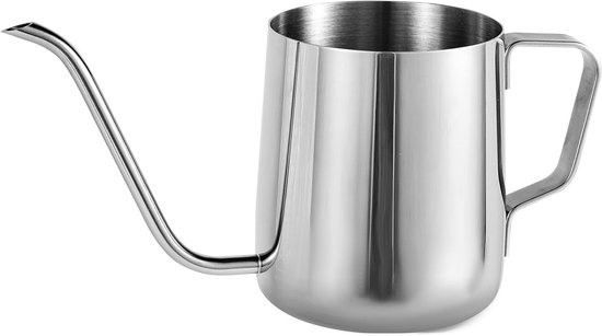 Stainless Steel Watering Can 350ml met Lange Tuit voor Binnen- en Buitentuinen, Ideaal voor Bloemen en Bonsai van Merkloos