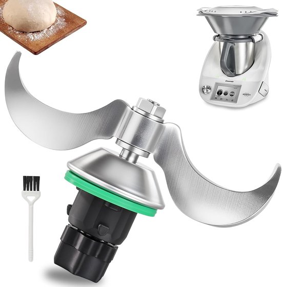 Stalen deegmes voor Vorwerk Thermomix TM6/TM5, nauwkeurig mixmes, reserveonderdeel, geen deegredu, duurzame Thermomix accessoires, deegmengmes, vervanging voor TM6 en TM5
