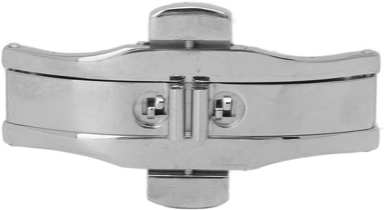 Stalen Horlogeband met Butterfly Sluiting, Vervangende Klapsluiting voor Horloges, Universele en Delicate Accessoire voor Horloges van Merkloos