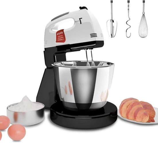 Stand Mixer Handmixer Keuken Elektrische Met Rvs Kom 7 Snelheden met Deeghaak Garde Mengklopper voor Bakken Cake Koekje Kneden