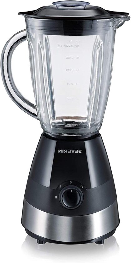 Standmixer met Blenderkan - Keukenmixer Smoothie Maker - Drankjes Bereiden - Krachtige Motor - 1.5 liter - Zwart