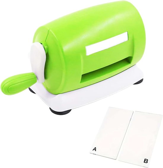 Stansmachine en reliëfmachine, reliëfmachine met stempelplaten en reliëfsjablonen, scrapbooking, 160 mm openingsgrootte, handmatige doe-het-zelfset, voor het ontwerpen van uitnodigingen en wenskaarten