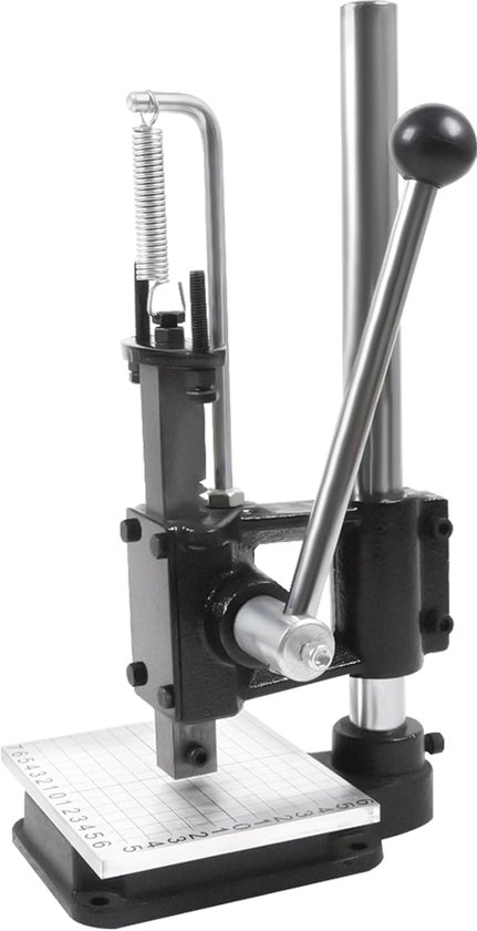 Stansmachine, gatpons, instelbare hoogte 0-16 cm, gattang voor leer, papier, stof en zachte kunststof
