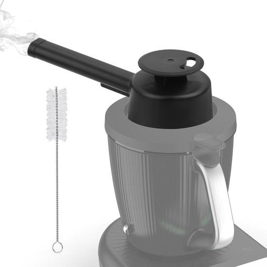 Steamconductor voor Thermomix TM7 - met overloopbeveiliging, 360° rotatie en schoonmaakborstel - accessoires voor voedselverwerking, bescherming van meubels en afzuigkap