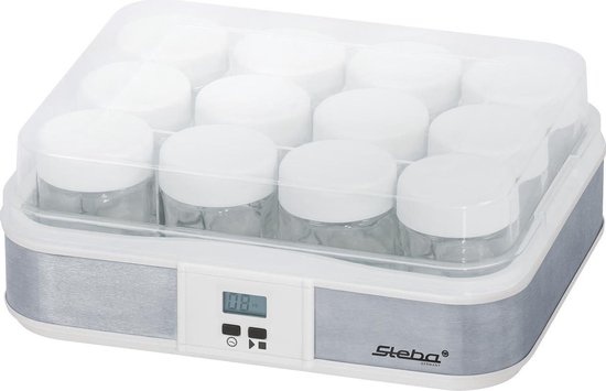 Steba JM2 - Yoghurtmaker - Inclusief 12 potjes - 21 Watt - totaal 2.4 liter - BPA vrij van Steba