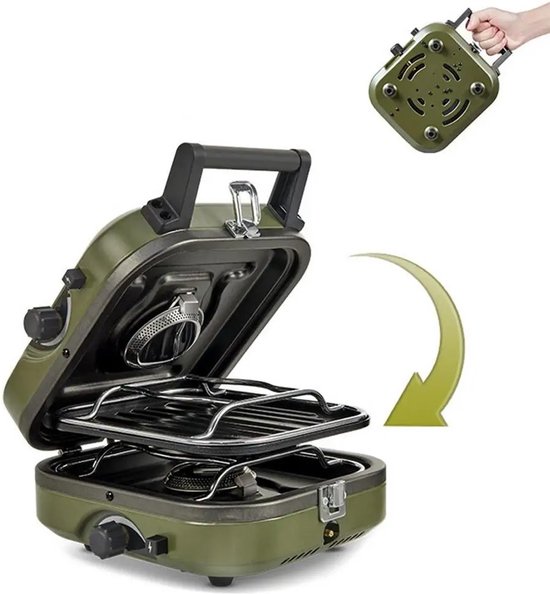 Stemily Camping Kooktoestel - Opvouwbaar - 2-Pits - 2x 2300W - RVS - 50 cm × 21,5 cm × 6,3 cm van Stemily