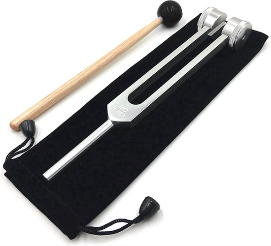 Stemvork - Mid Ohm 136.1Hz - Hart Chakra - Tuning Fork - Incl. Zakje en Stootstokje van Ohm Store