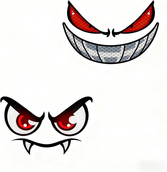Stickers voor robotmaaier, 2 stuks, oogstickers, pvc-stickers