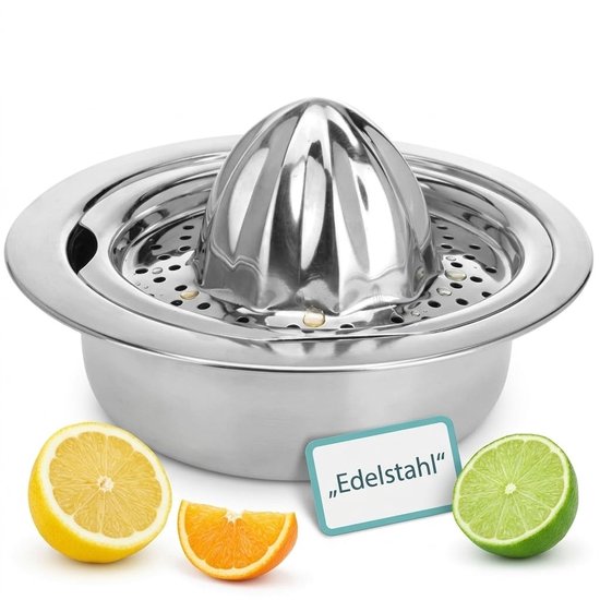 Stijlvolle Citrus Juicer met Houder - Rvs - 350 ml - Handmatig Sap