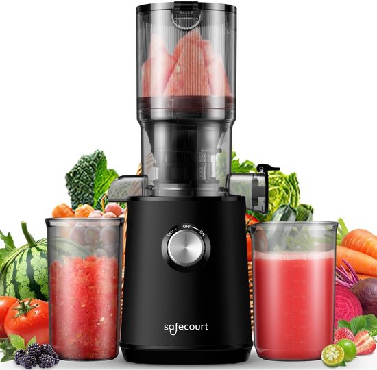 Stille Koudgeperste Slowjuicer met Extra Breed Vulopening voor Groente en Fruit van Merkloos