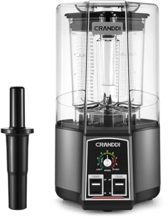 Stille schild-mixer 200 ml - Professionele mixer voor smoothies en ijsversnippering 1500 W van Merkloos