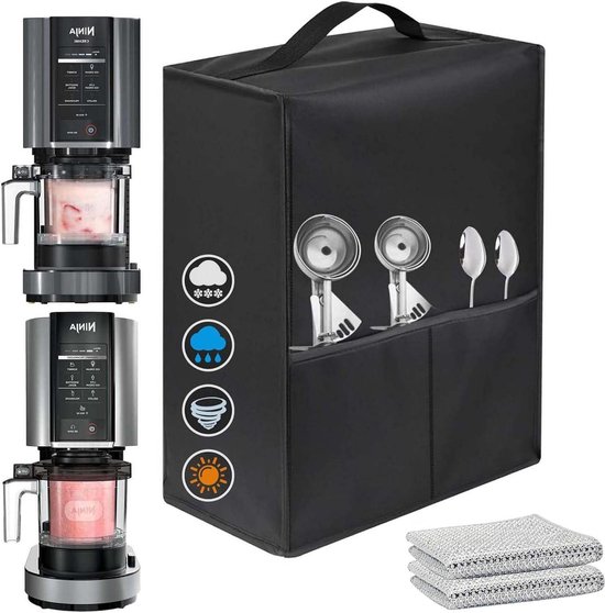 Stofbescherming voor ijsmachine - waterdicht - geschikt voor Ninja NC301 CREAMi - NC299AMZ CREAMi - bevroren dessertmachine - met accessoiretas