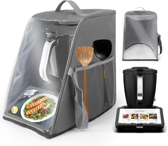 Stofhoes Keukenmachine - Beschermhoes Robot - Keuken Netjes Houden - Met Handgreep - 32 x 273 x 48 cm - Grijs van Merkloos