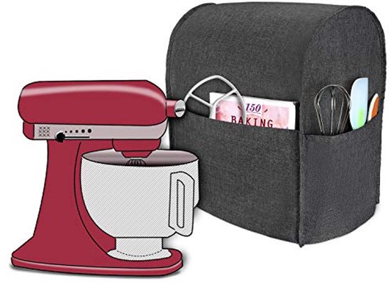 Stofhoes voor Keukenblender met Accessoires, Geschikt voor 4.3 en 4.8 Liter Mengmachines - Zwart