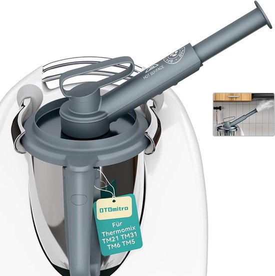 Stoomafleider voor Thermomix accessoires TM5 TM6 TM31, stoomafleiding voor bescherming keuken hangkasten, extra lang, BPA-vrije stoomafvoer met borstel, stoomafleiding voor Vorwerk TM-5 TM-6
