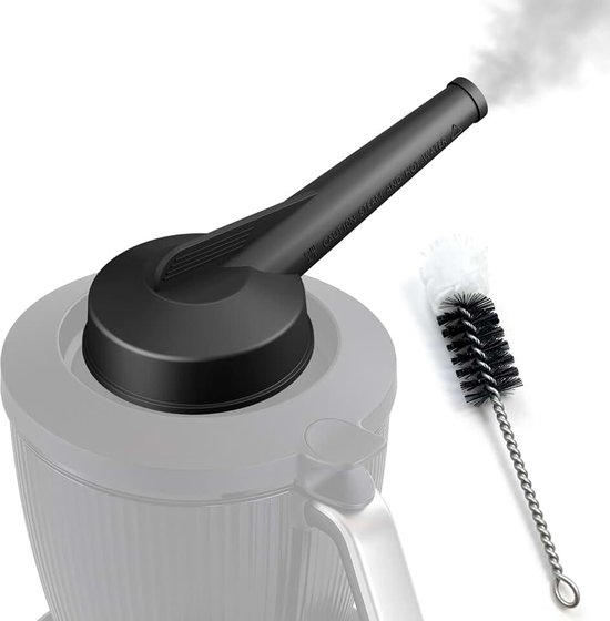 Stoomemmer inclusief reinigingsborstel voor Thermomix TM7 Bimby TM7 stoomomleiding accessoires stoomafvoer voor hangkasten bescherming, zwart