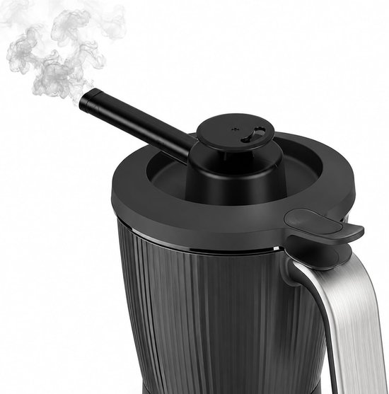 Stoomgeleider voor Thermomix TM7, 360° draaibaar, overloopbeveiliging | Bescherming voor muren, hangkasten, zwart