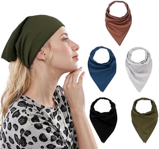 Store_7 - Triangle Turbans - Non-Slip - Mode - Multicolor - Casual - Voor elke gelegenheid - 5 stuks van Merkloos