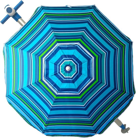 Strandparasol 200 cm windbestendig aluminium 8 + 8 stangen anti-verdraaiing - Grote afmeting - 16 kg (kleur 5) - Grande Modern van Sekey