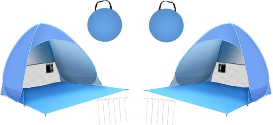 Strandtent Baby - Strandtent uv Bescherming – Strandtentje Extra Licht – Strandschelp Met Zwembad – Strand Tent – Zonbescherming – Pop Up Tent van Deryan