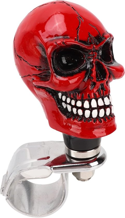 Stuurwielknop met Skulls, 3cm Diameter, Resin Draai Knop voor Auto's, Vrachtwagens en Botens - Verbeter je Stuurbeleving met deze Handige Accessoire van Merkloos