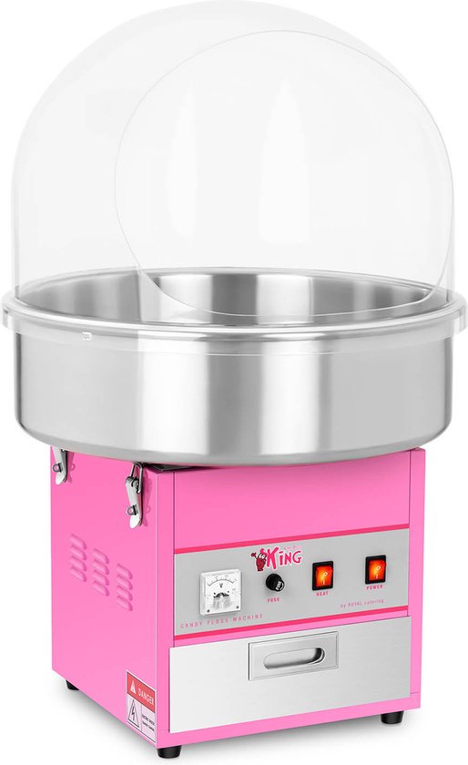 Suikerspinmachine - 52 cm - 1200 W - Spatbescherming - Royal Catering