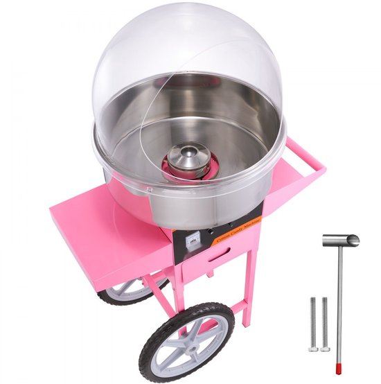 Suikerspinmachine - Commercieel Suikerspinapparaat - RVS - 1000 W - Roze van Merkloos