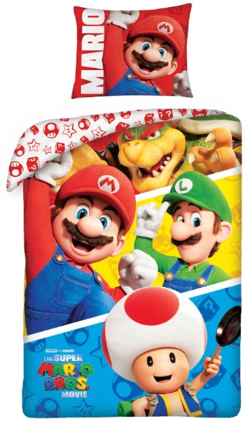 Super Mario Dekbedovertrek - 140 x 200 + 60 x 70cm van Nintendo