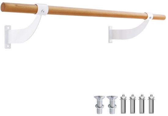 SureDeal® - Turnstang - Ballet Wand Bar - Yoga - Stretching - Kinderen - Volwassenen - 120x15,5x31 cm - Wit