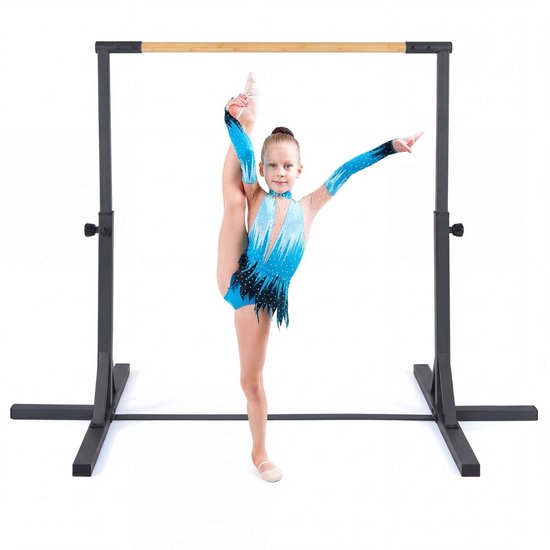 SureDeal® - Turnstang - Horizontale Gymnastiekstang - Verstelbare Hoogtes Uitschuifbare - Thuisgym - 195x121x85 cm - Donkerbruin