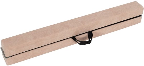 SureDeal® - Turnstang - Opvouwbare Evenwichtsbalk Schuimrubberen - Roze - Blauw - Aardgeel - Regenboog - 270x10x7,5 cm - Koffiebruin