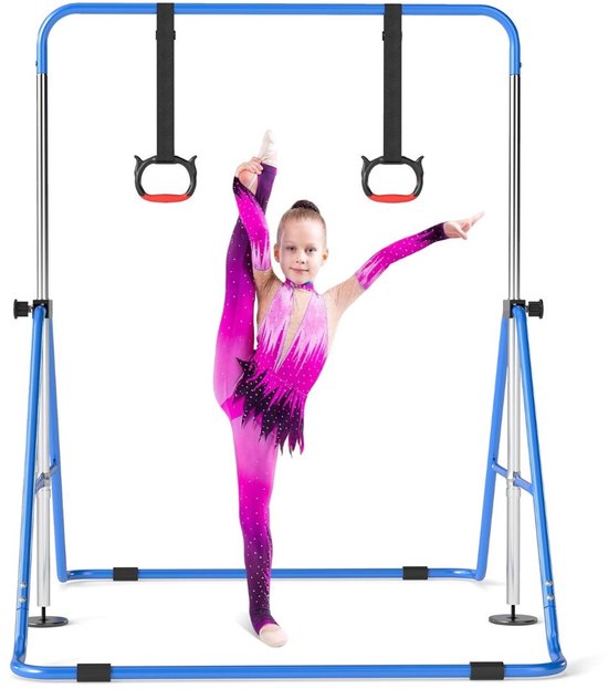 SureDeal® - Turnstang - Uitschuifbare Gymnastiekstang - Kinderen Standen Verstelbare - 111,5x144,5x132 cm - Roze