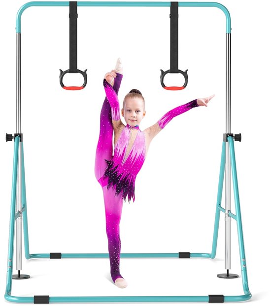 SureDeal® - Turnstang - Uitschuifbare Gymnastiekstang - Kinderen Standen Verstelbare - 111,5x144,5x132 cm - Roze van suredeal