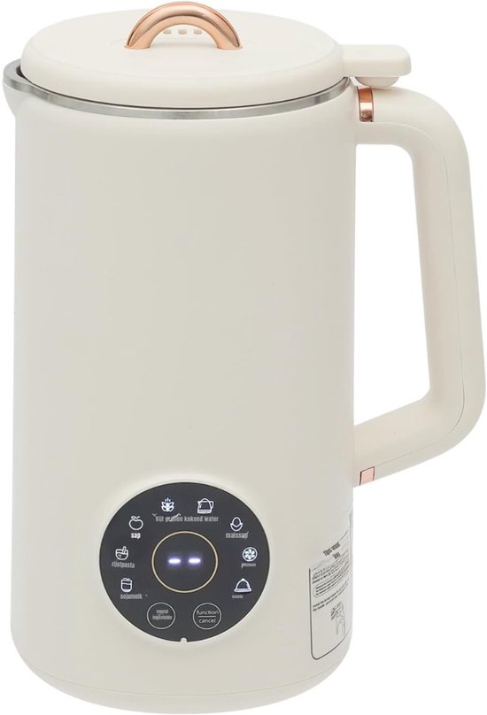 SVN® Sojamelkmaker – Soepmaker – Melkmachine – Crèmewit - 15cmx 15cm x 29cm van Merkloos