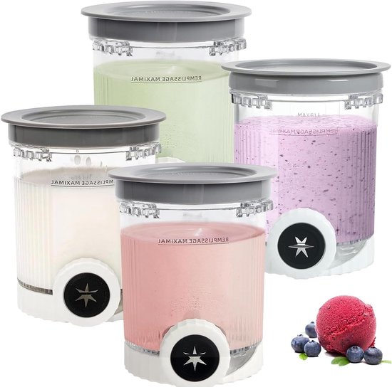 Swirl Reservoir voor Creami Machines, BPA-vrij en Vaatwasserbestendig, Ideaal voor Tubs Accessoires, 12.7 x 12.7 x 27.5 cm, 1.25 kg van Merkloos