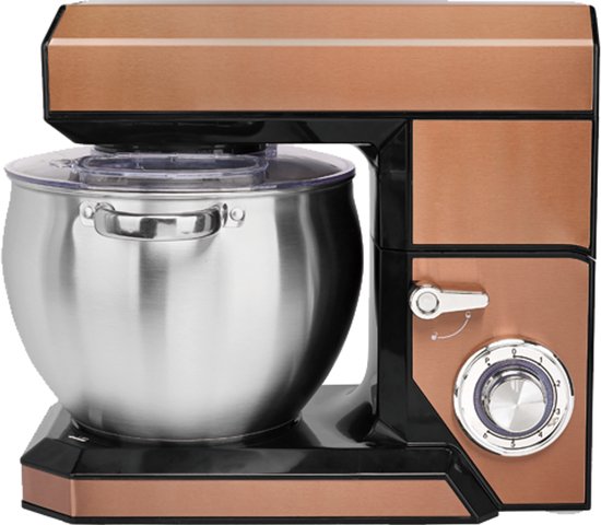 Swiss Haus® KM2285 Keukenmachine - 1500W Keukenrobot – 8.5L RVS Mengkom – 6 Snelheden + Pulse - Foodprocessor met Accessoires – Koper