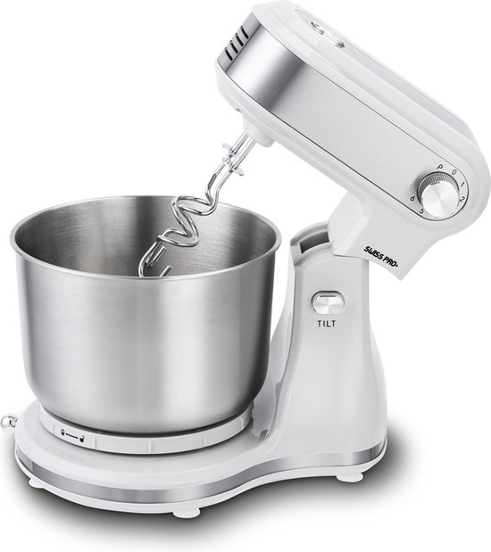 Swiss Pro+ - Keukenmachine 3.5LKrachtige Keukenrobot - 3.5L 300W - Zilver 3.5 LiterSP-SM3.5Z KEUKENMACHINE ZILVER 3.5L van Swiss Pro+
