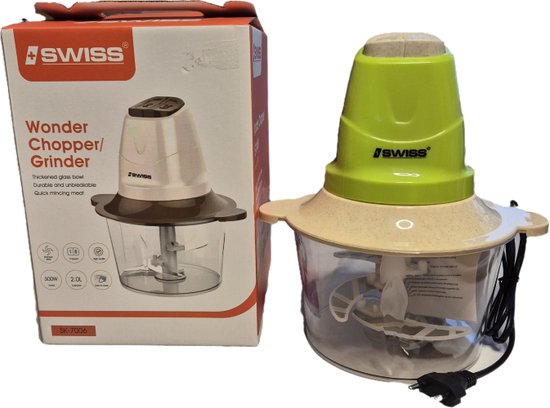 Swiss Wonder Chopper/Grinder - Multifunctionele Keukenhakmolen - Groen van SwissQprint