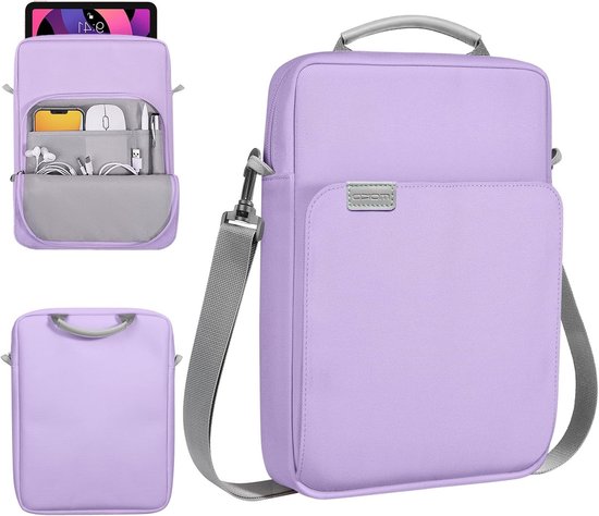 Tabletsleeve met Schouderriem voor 9-11 Inch Tablets - Geschikt voor iPad Air, Pro en Galaxy Tab - Paars