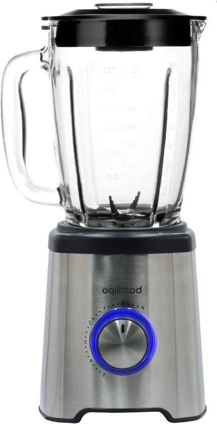 Tafelmixer - Keukenmixer - Smoothies Maken - 6 Roestvrijstalen Messen - 1.75 Liter Kan - Roestvrij Staal