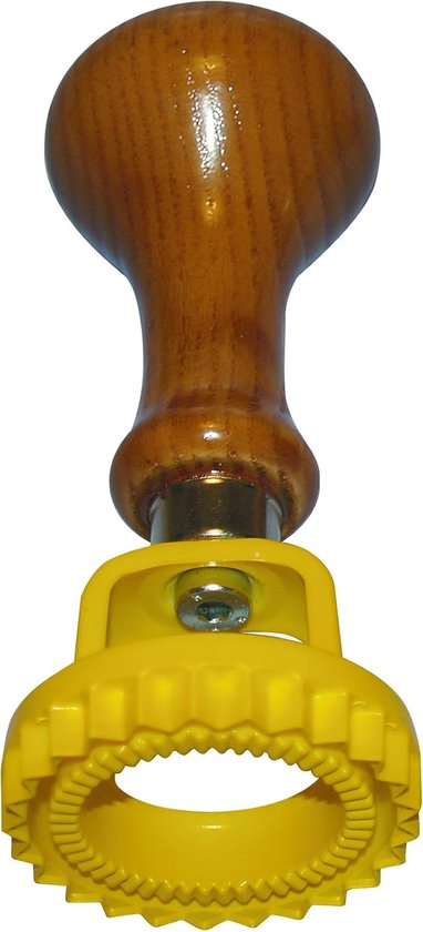 Tagliaravioli - Sole Colori Assortiti - Houten handvat - Perfect voor zelfgemaakte pasta - SnelShoppen