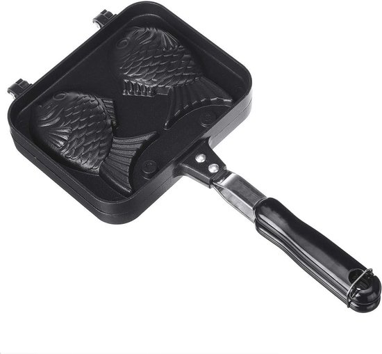 Taiyaki Pannenkoek Pan - Dubbele Visvormige Wafelmaker voor Thuis Koken en Desserts