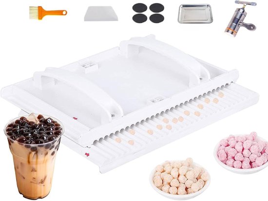 Tapioca Pearl Maker - Boba Parels Tool - DIY Drankjes Maken - Variabele Maten 3-12mm - 4 Staven - Wit
