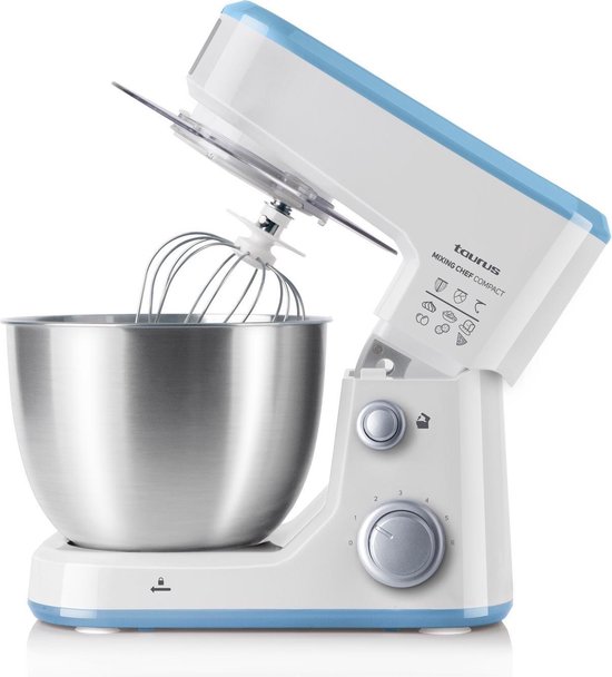 Taurus Mixing Chef Compact Staande mixer Blauw, Zilver, Wit 500 W van Taurus