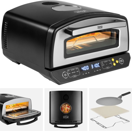 Teesa SUPREME ELITE - Pizzaoven - LED Display - 2200W - 450°C - Keramische Steen