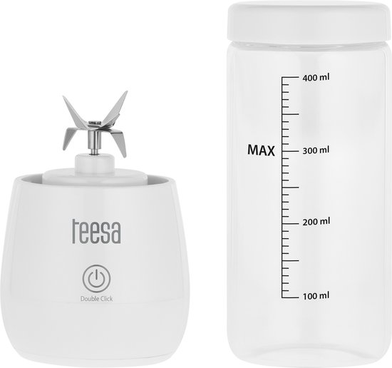 Teesa TSA3543 - Draagbare Blender - 100W - Borosilicaatglas - BPA-vrij