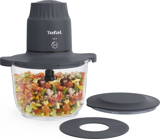 Tefal Choppeo MB6031 - Hakmolen - Glazen Bowl - 500 ml - Compact - Geschikt voor Groenten en Sauzen